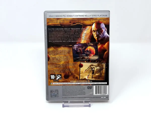 Parte trasera de God of War (ITA) (Platinum) para PlayStation 2, edición PAL Italia