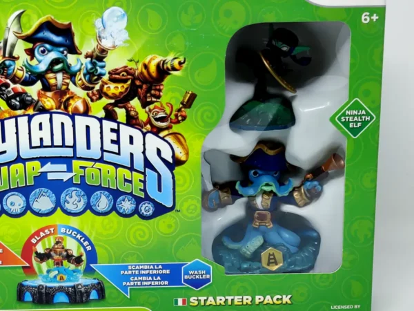 Lateral de la caja de Skylanders: Swap Force (Pack de Inicio) (ESP) (Precintado) para Nintendo Wii
