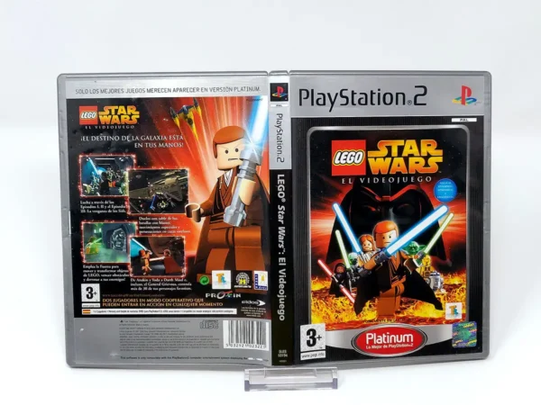 LEGO Star Wars: El videojuego (ESP) (Carátula) (Platinum) para PlayStation 2, edición PAL España, de segunda mano