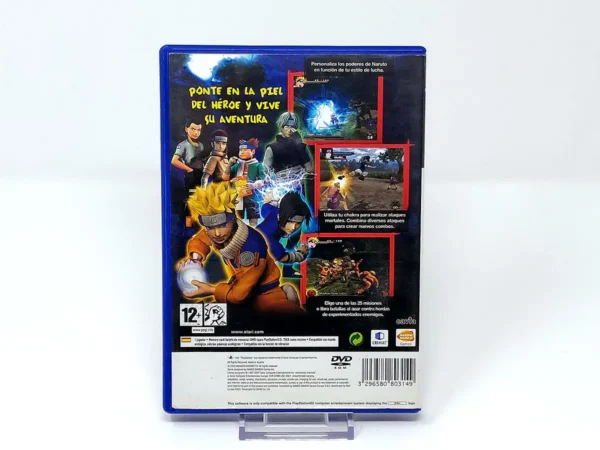 Parte trasera de Naruto: Uzumaki Chronicles (ESP) para PlayStation 2, edición PAL España