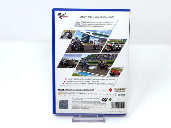 Parte trasera de MotoGP 07 (ESP) para PlayStation 2, edición PAL España
