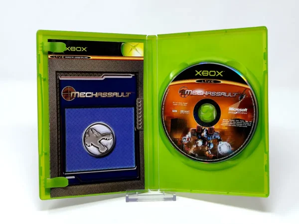 Interior del juego MechAssault (ESP) para XBOX con disco y manual