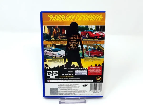 Parte trasera de Need for Speed: Undercover (FRA) para PlayStation 2, edición PAL Francia
