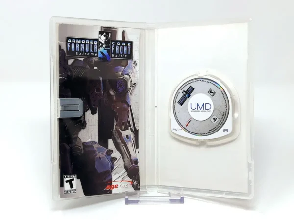 Interior del juego Armored Core: Formula Front Extreme Battle (USA) para PSP con disco y manual