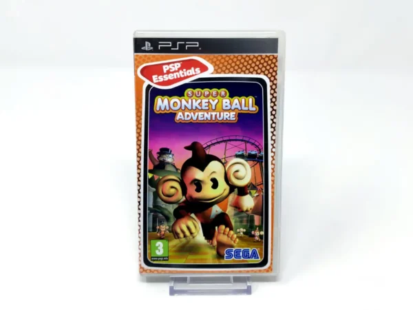 Portada de Super Monkey Ball Adventure (ESP) (Essentials) para PSP, edición PAL España, de segunda mano