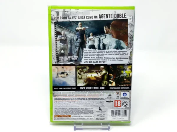 Parte trasera de Tom Clancy's Splinter Cell: Double Agent (ESP) (Classics) (Precintado) para XBOX 360, edición PAL España