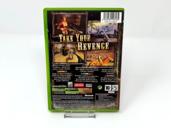Parte trasera de Dead Man's Hand (ESP) para XBOX, edición PAL España