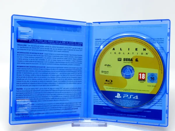 Interior del juego Alien: Isolation (Edición Ripley) (ESP) para PlayStation 4 con disco y manual