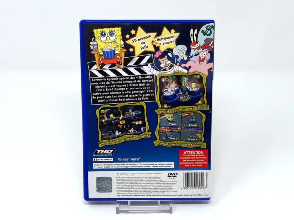 Parte trasera de Nickelodeon Bob L'éponge: Silence on Tourne! (FRA) para PlayStation 2, edición PAL Francia