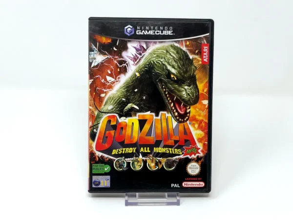 Portada de Godzilla: Destroy All Monsters Melee (EUR) para Nintendo GameCube, edición PAL España, de segunda mano