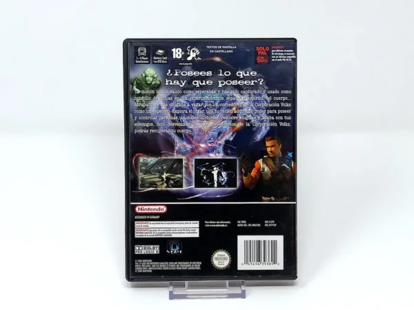 Parte trasera de Geist (ESP) para Nintendo GameCube, edición PAL España