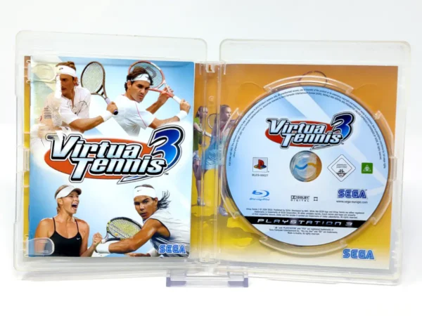 Interior del juego Virtua Tennis 3 (ESP) (Rebajado) para PlayStation 3 con disco y manual