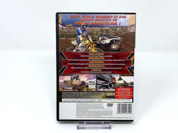 Parte trasera de MX vs. ATV Extrême Limite (FRA) para PlayStation 2, edición PAL Francia