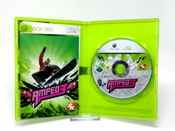 Interior del juego Amped 3 (ESP) para XBOX 360 con disco y manual