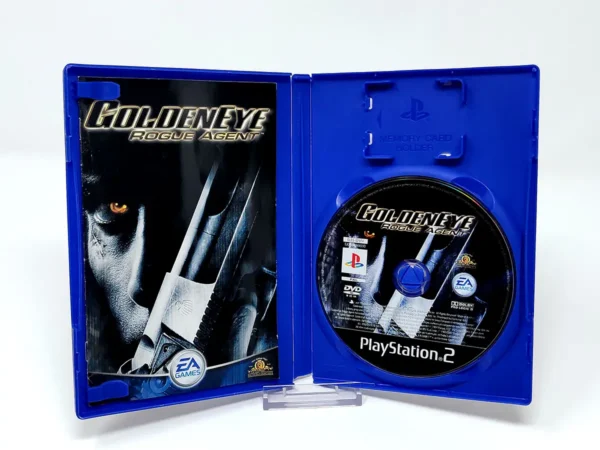 Interior del juego GoldenEye: Rogue Agent (HOL) para PlayStation 2 con disco y manual
