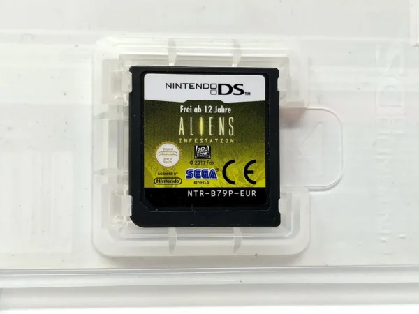 Lateral de la caja de Aliens: Infestation  (ESP) para Nintendo DS
