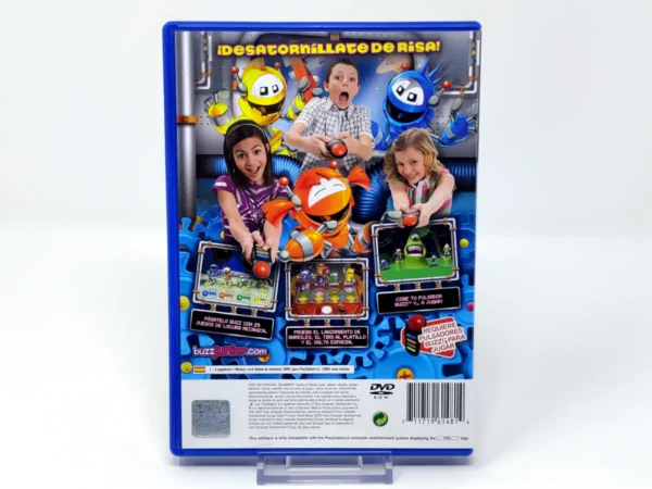 Parte trasera de Buzz! Junior: RoboMania (ESP) para PlayStation 2, edición PAL España