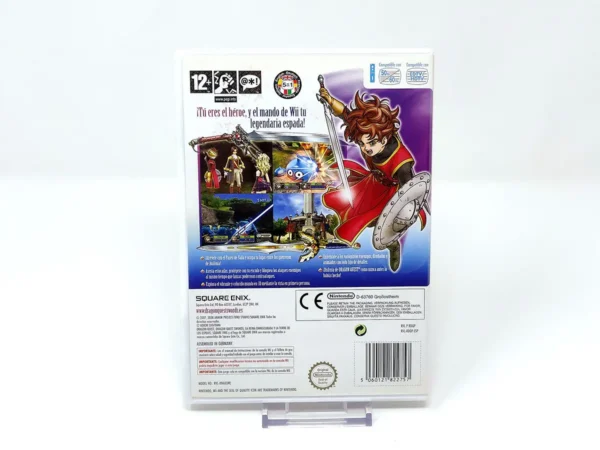 Parte trasera de Dragon Quest Swords: La Reina enmascarada y la Torre de los Espejos (ESP) para Nintendo Wii, edición PAL España