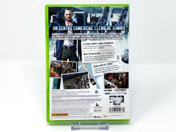 Parte trasera de Dead Rising (ESP) para XBOX 360, edición PAL España