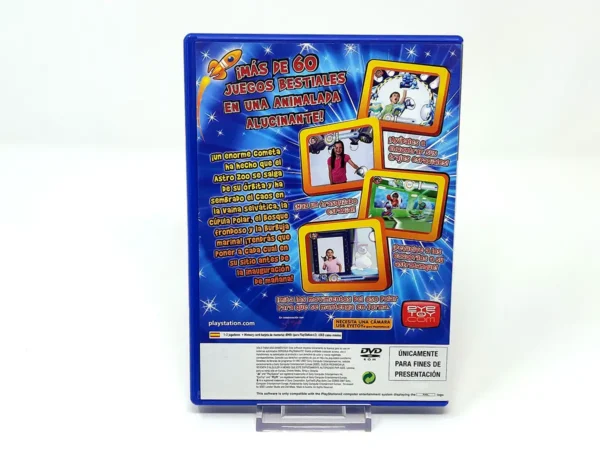 Parte trasera de EyeToy Play: Astro Zoo (ESP) (Promo) para PlayStation 2, edición PAL España
