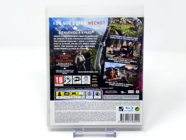 Parte trasera de Far Cry 4 (Edición Limitada) (ESP) para PlayStation 3, edición PAL España