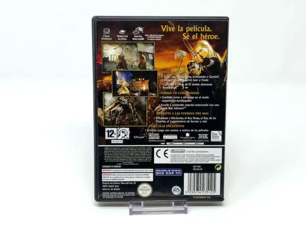 Parte trasera de El Señor de los Anillos: El Retorno del Rey (ESP) para Nintendo GameCube, edición PAL España