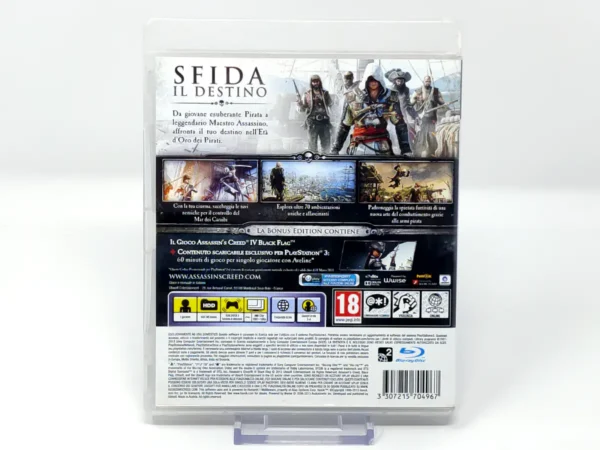 Parte trasera de Assassin's Creed IV: Black Flag (ITA) (Rebajado) para PlayStation 3, edición PAL Italia