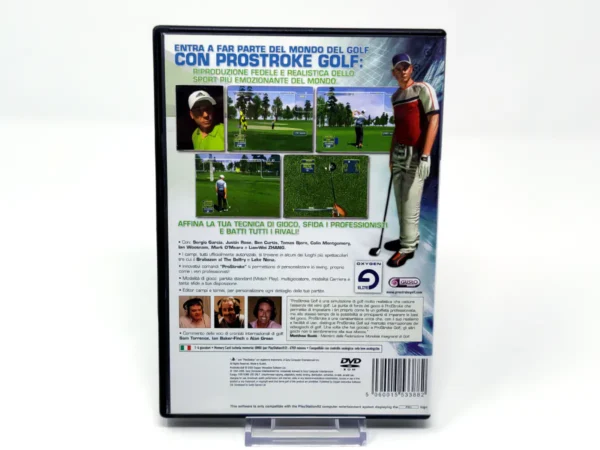 Parte trasera de ProStroke Golf (ITA) para PlayStation 2, edición PAL Italia