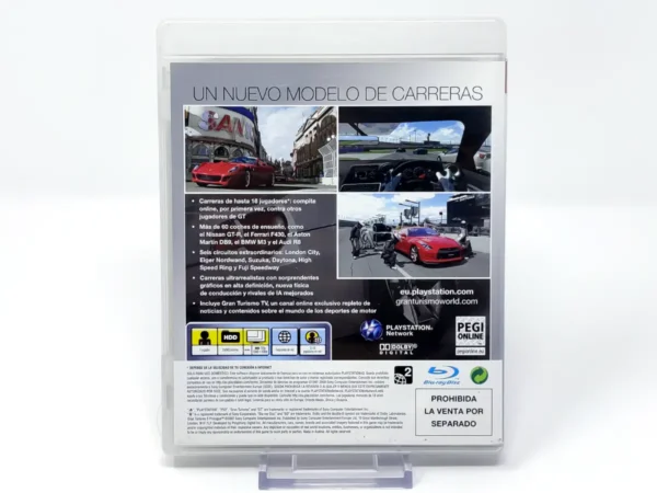 Parte trasera de Gran Turismo 5: Prologue (ESP) (v2) para PlayStation 3, edición PAL España