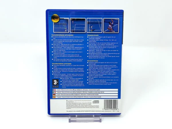Parte trasera de Perfect Ace: Pro Tournament Tennis (ESP) para PlayStation 2, edición PAL España