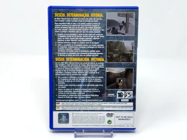 Parte trasera de SOCOM: U.S. Navy SEALs (ESP) para PlayStation 2, edición PAL España