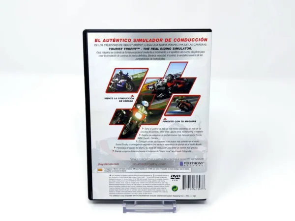 Parte trasera de Tourist Trophy: The Real Riding Simulator (ESP) (Rebajado) para PlayStation 2, edición PAL España