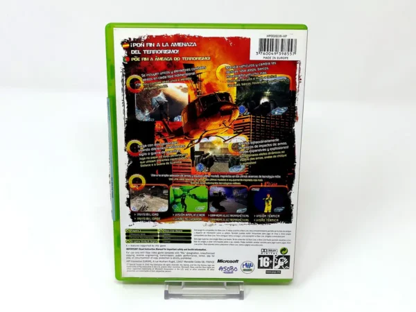 Parte trasera de Counter Terrorist Special Forces: Fire for Effect (ESP) para XBOX, edición PAL España