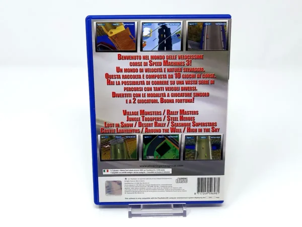 Parte trasera de Speed Machines 3 (ITA) para PlayStation 2, edición PAL Italia