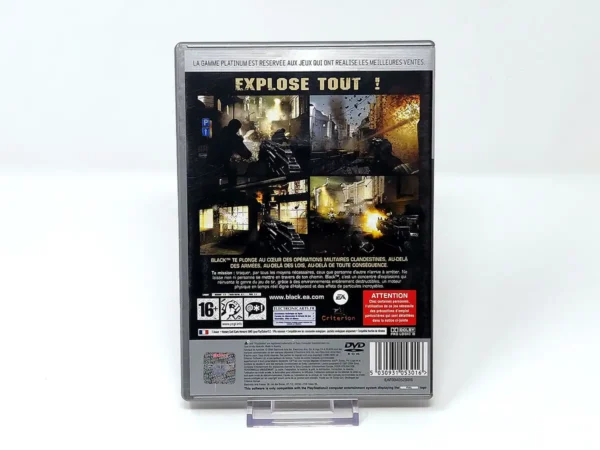 Parte trasera de Black (FRA) (Platinum) (Rebajado) para PlayStation 2, edición PAL Francia