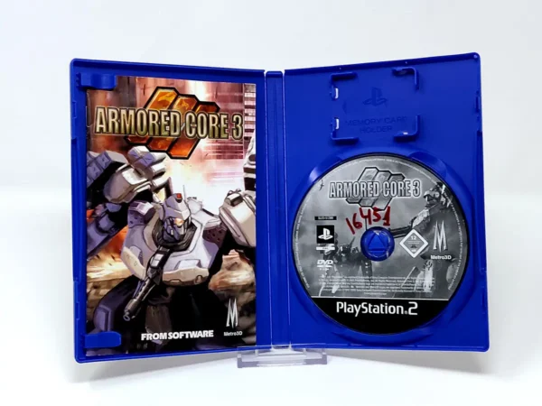 Interior del juego Armored Core 3 (ESP) para PlayStation 2 con disco y manual