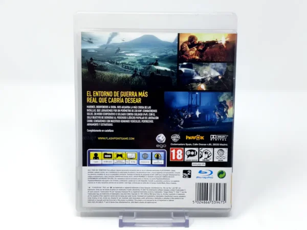 Parte trasera de Operation Flashpoint: Dragon Rising (ESP) (Rebajado) para PlayStation 3, edición PAL España
