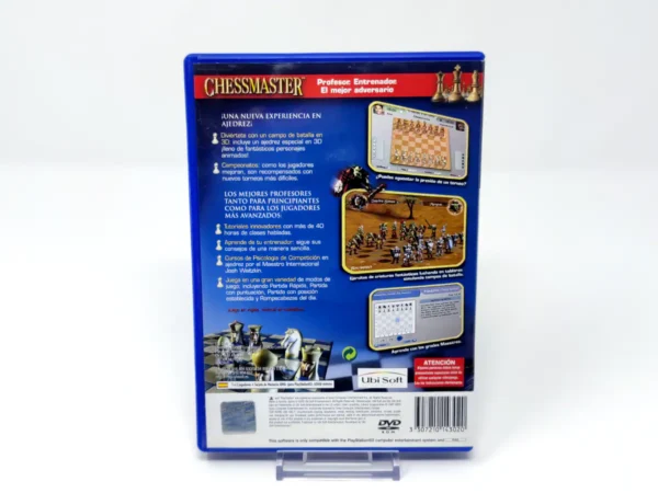 Parte trasera de Chessmaster (ESP) para PlayStation 2, edición PAL España