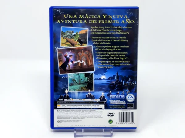 Parte trasera de Harry Potter y la Piedra Filosofal (ESP) para PlayStation 2, edición PAL España