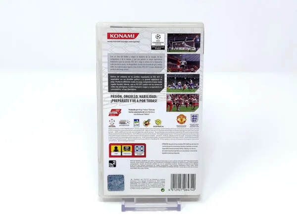 Parte trasera de PES 2011: Pro Evolution Soccer (ESP) para PSP, edición PAL España