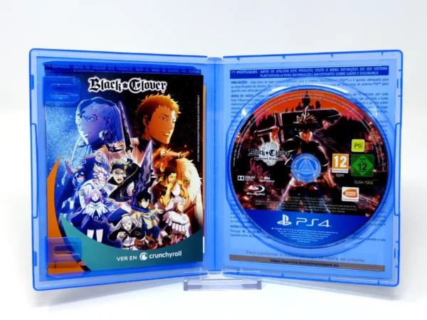Interior del juego Black Clover: Quartet Knights (ESP) para PlayStation 4 con disco y manual