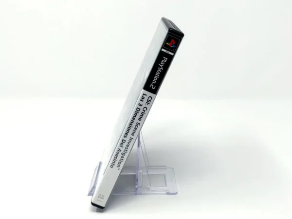 Lateral de la caja de CSI: Las 3 Dimensiones del Asesinato (ESP) (Rebajado) para PlayStation 2