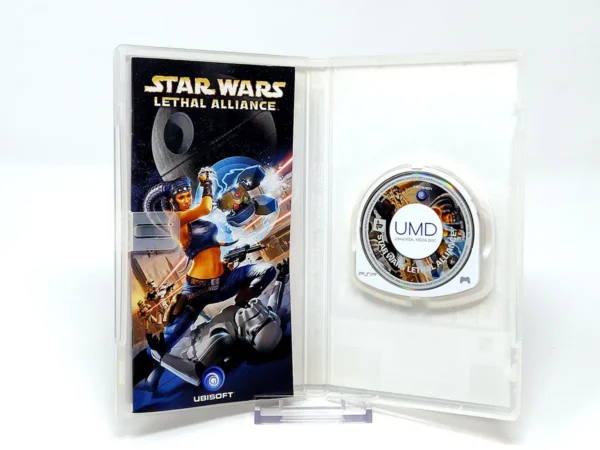 Parte trasera de Star Wars: Lethal Alliance (ESP) para PSP, edición PAL España