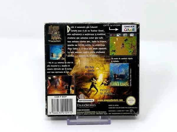 Parte trasera de Alone in the Dark: The New Nightmare (ESP) (Rebajado) para Nintendo Game Boy Color, edición PAL España