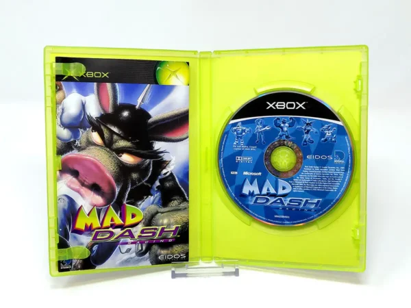 Interior del juego Mad Dash Racing (UK) para XBOX con disco y manual