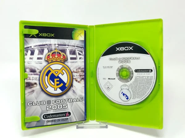 Interior del juego Club Football 2005: Real Madrid (ESP) para XBOX con disco y manual