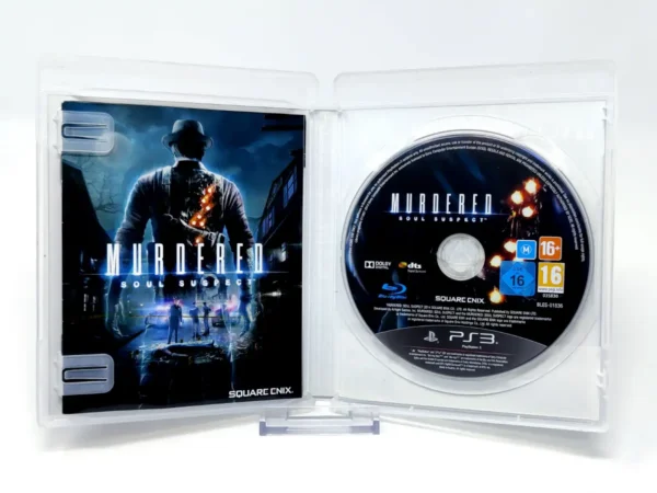 Interior del juego Murdered: Soul Suspect (ESP) para PlayStation 3 con disco y manual
