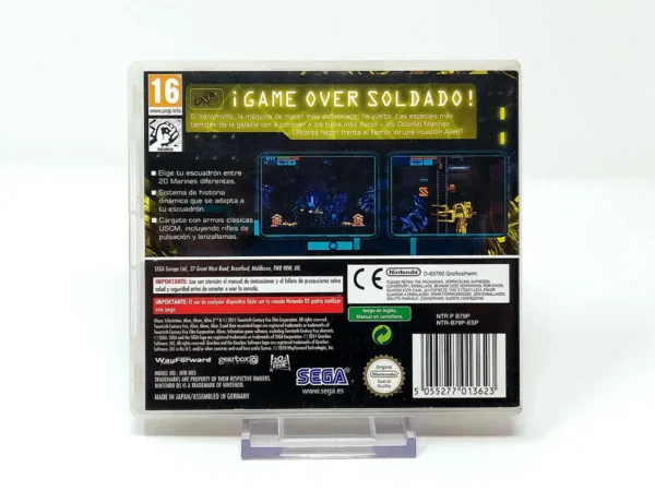 Parte trasera de Aliens: Infestation  (ESP) para Nintendo DS, edición PAL España