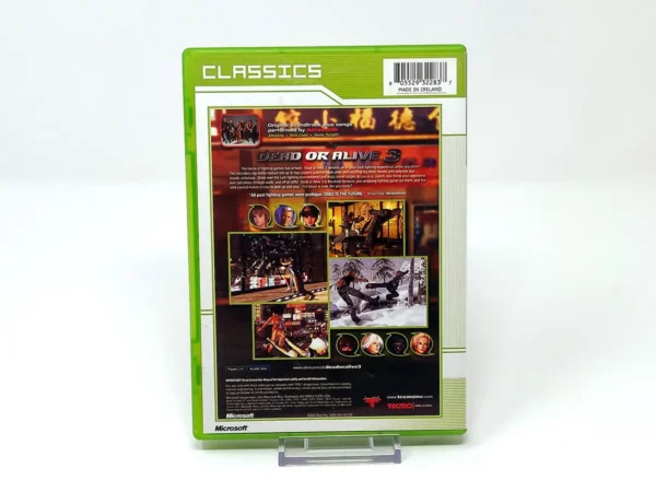 Parte trasera de Dead or Alive 3 (UK) (Classics) (Rebajado) para XBOX, edición PAL UK