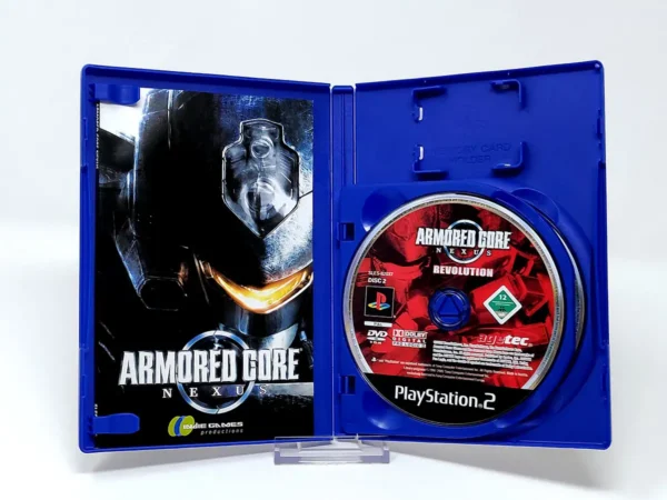 Interior del juego Armored Core: Nexus (ESP) (v1) para PlayStation 2 con disco y manual